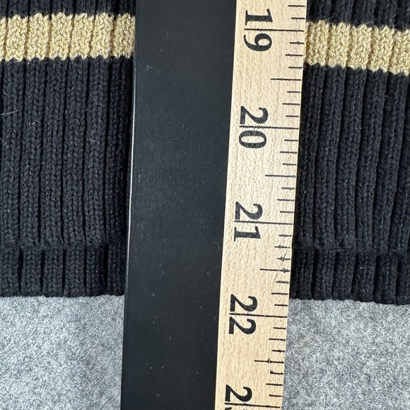 Ralph Lauren Black Label Sweater Womens Small Stripe Shawl Collar Buckle Toggle - Picture 6 of 13